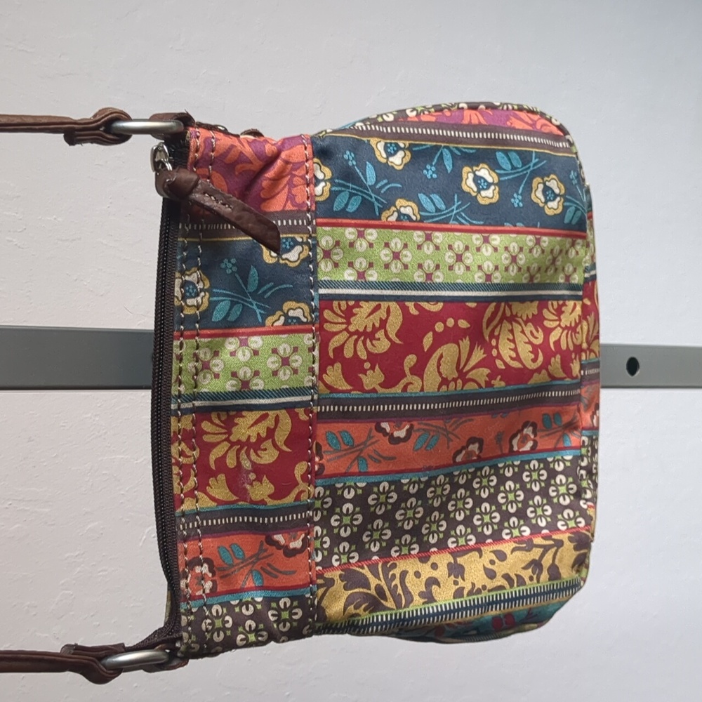Fossil Multi-Colored Fabric Print Crossbody Bag - image 3